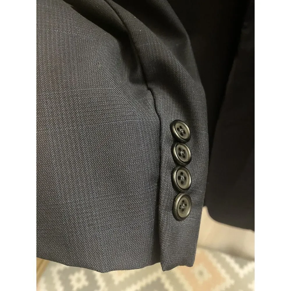 HICKEY FREEMAN Loro Piana Tasmanian Super‎ 120s Wool Blazer Black Men's 40L
